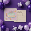 Happy Birthday – Wooden Postcard
