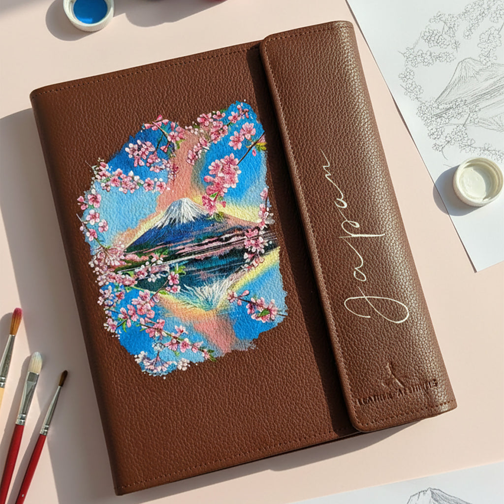 Hand-Painted Leather Folder – JAPAN