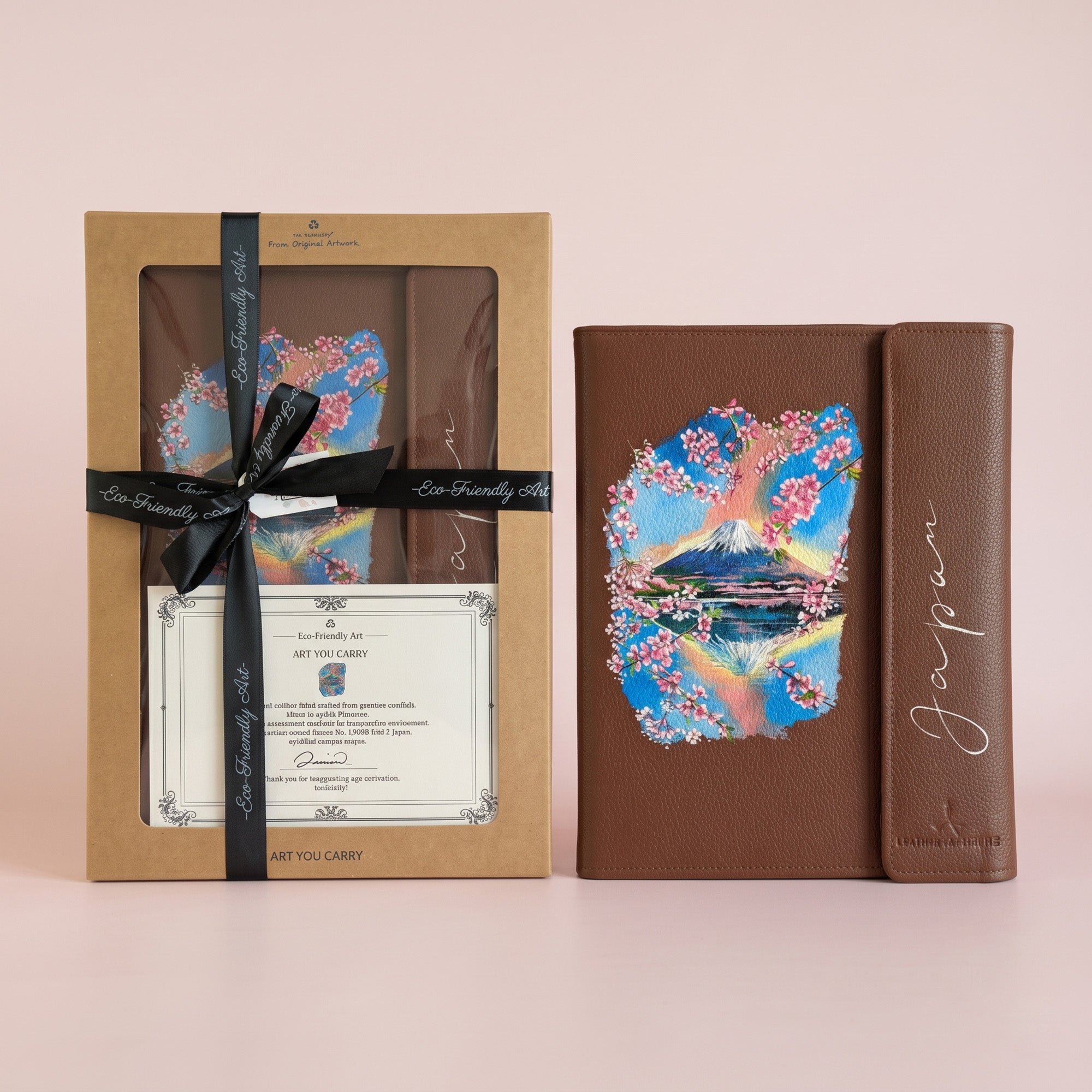 Hand-Painted Leather Folder – JAPAN