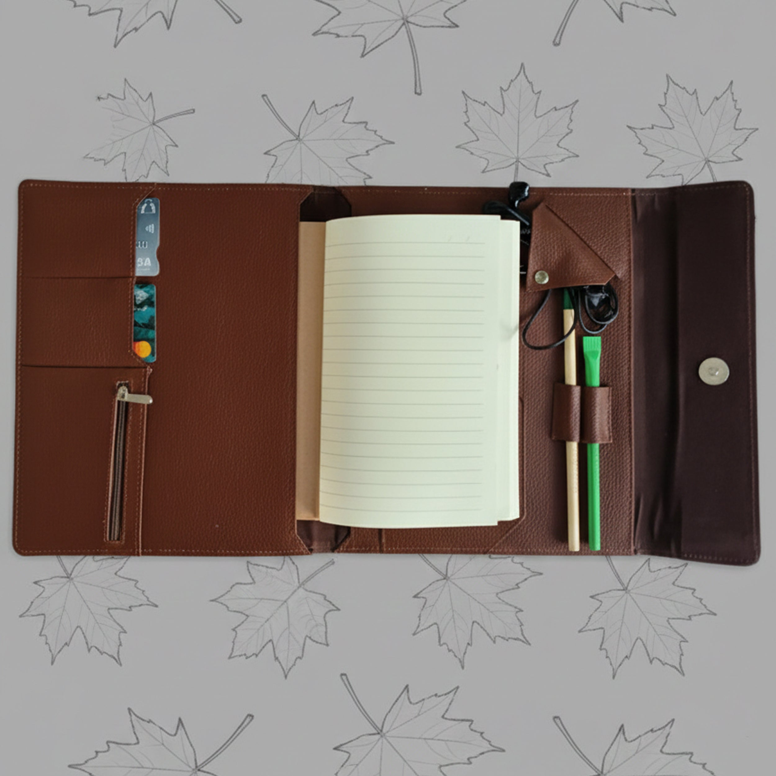 Hand-Painted Leather Folder – Canada