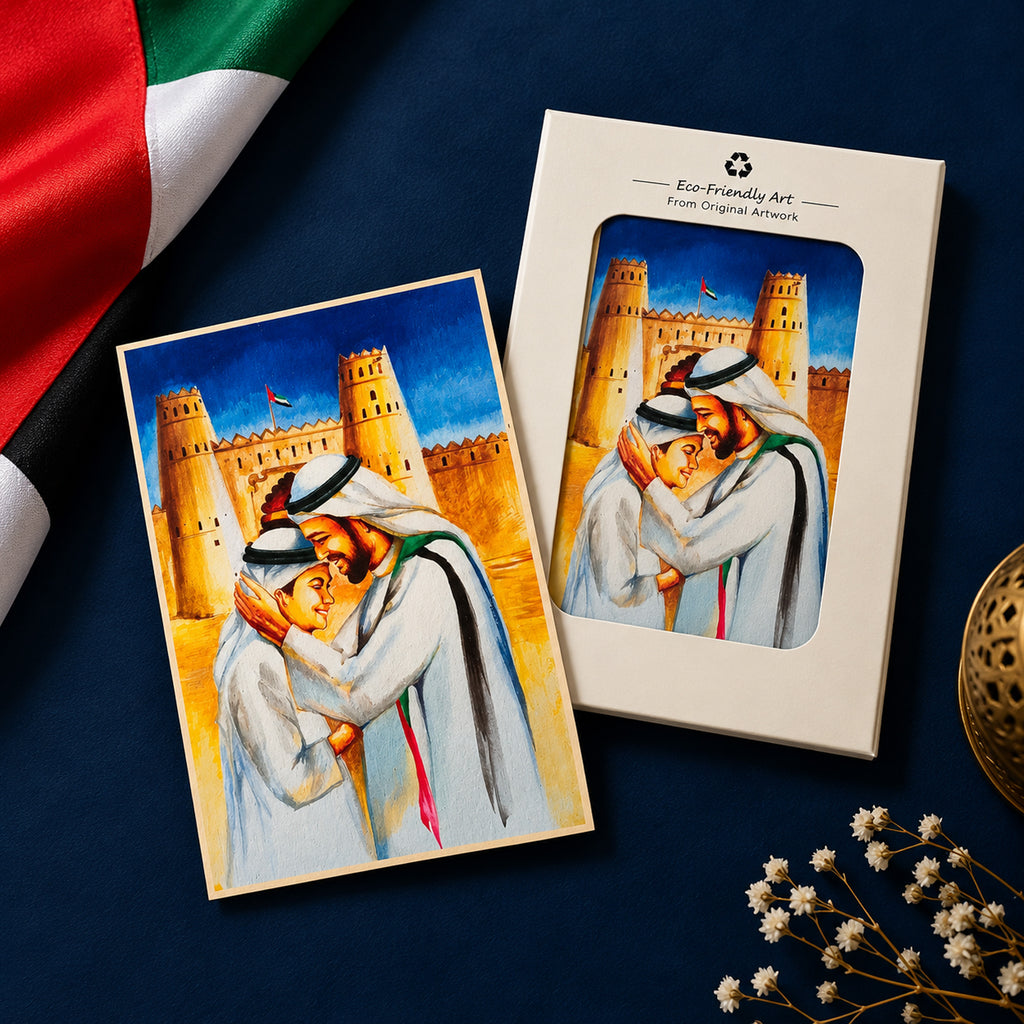 National Day-Wooden Postcard