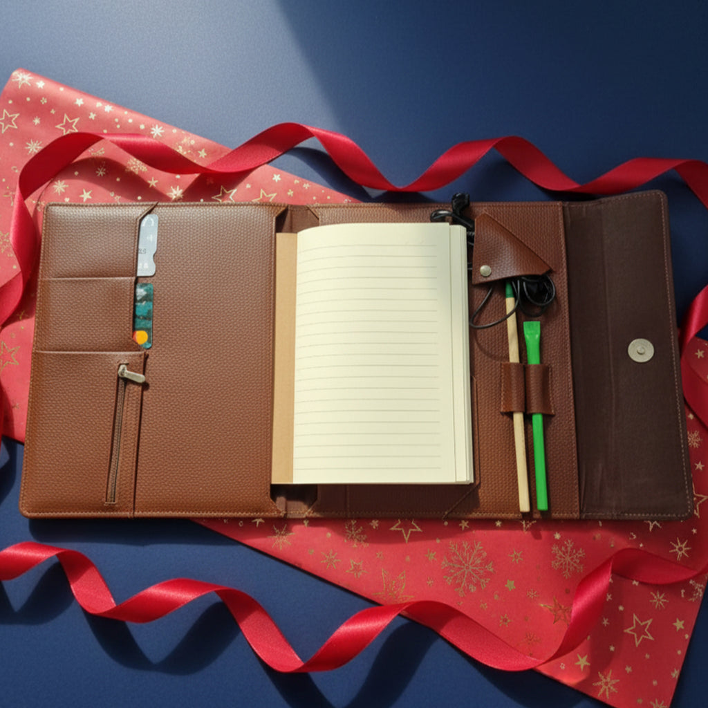 Hand-Painted Leather Folder – Sydney