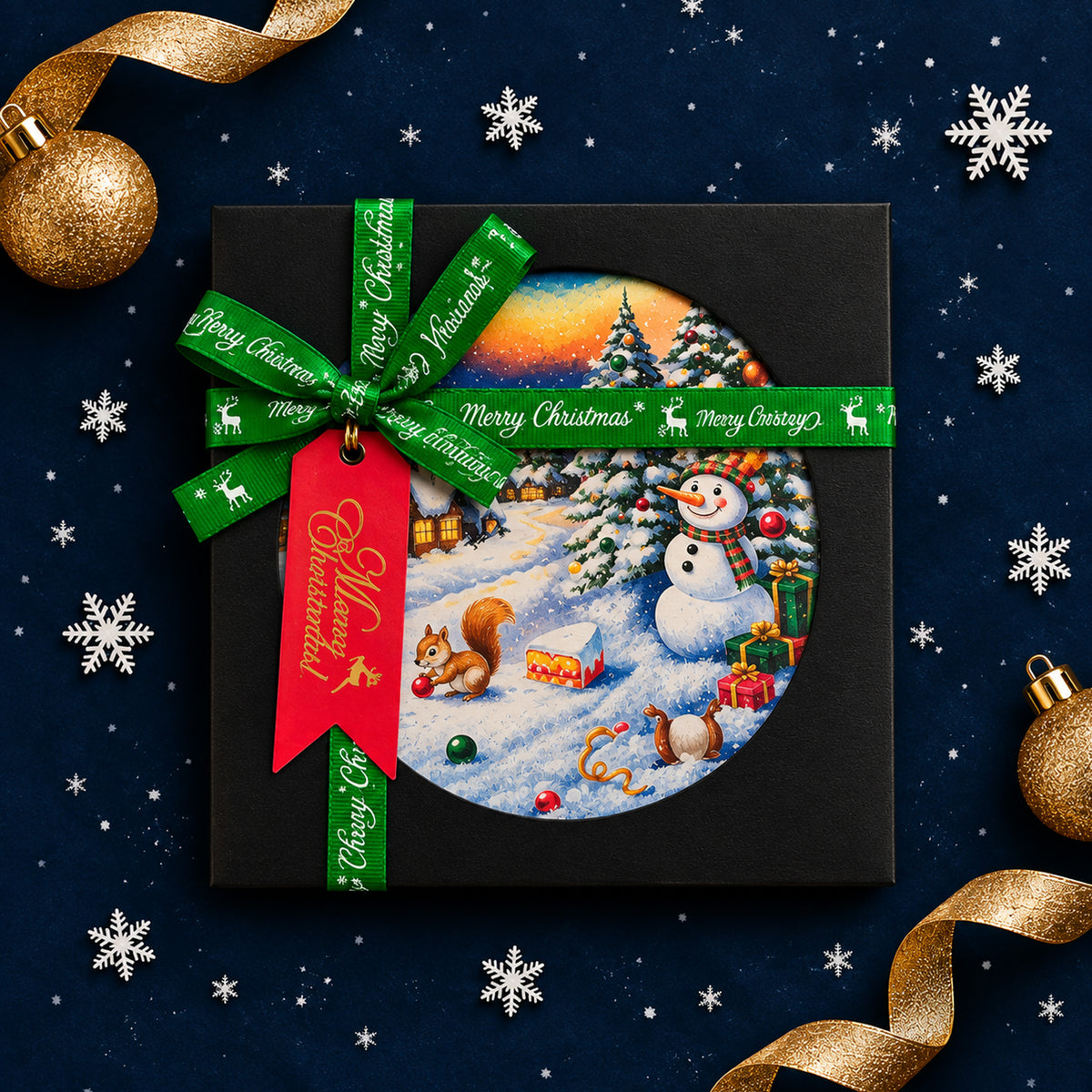 Christmas-Wooden Postcard