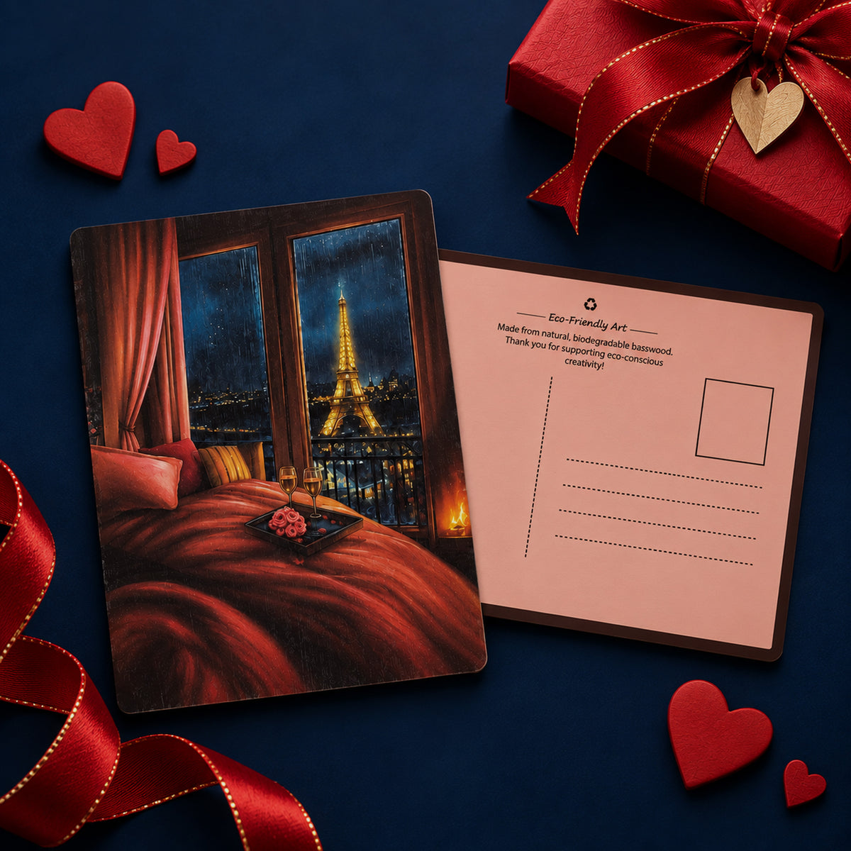 Anniversary-Wooden Postcard