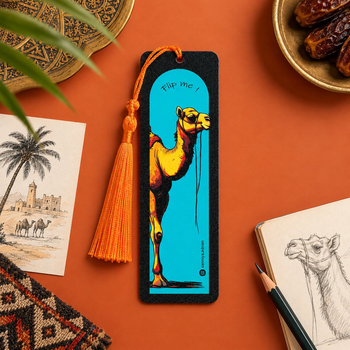 Wooden Bookmark – Peekaboo Camel